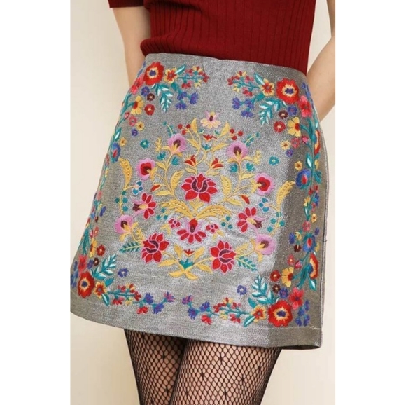 FINAL SALE 🆕🌿boho METALLIC SKIRT🌿 - Picture 4 of 8